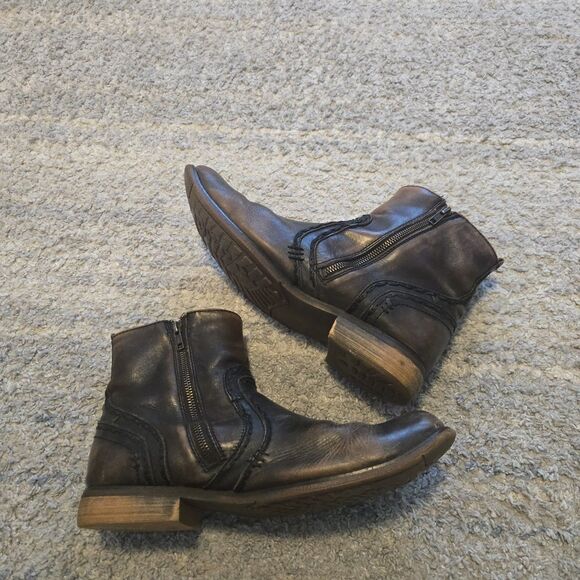Bed Stu Boots Mens Size 12 Brown Leather Ankle Side Zip  Distressed main image 10